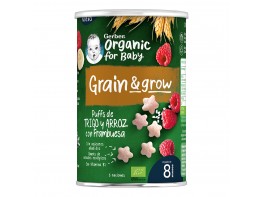 Imagen del producto Nestle gerber snack organic cereales y frambuesa