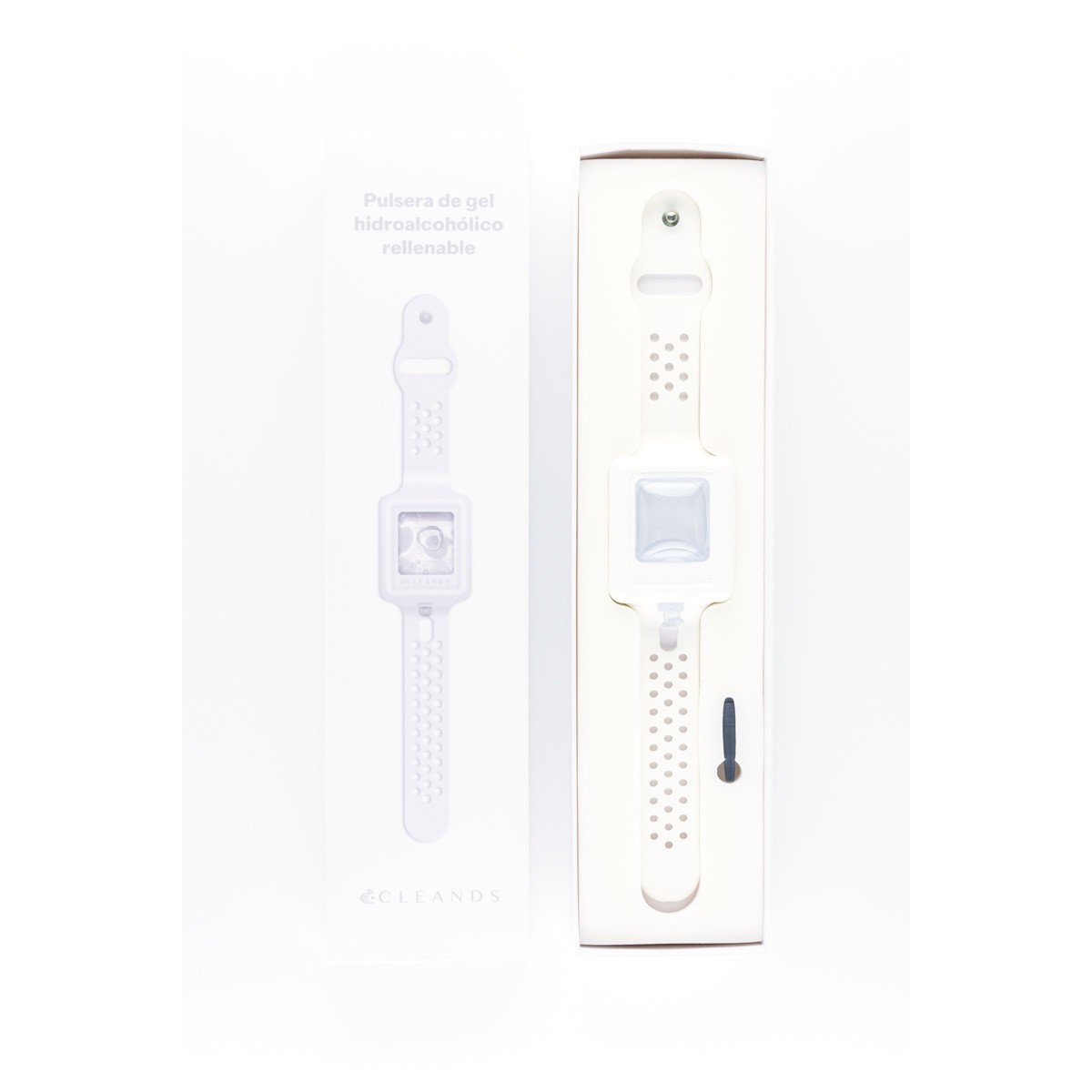 Imagen de Pulsera gel hidroalcoholico blanco