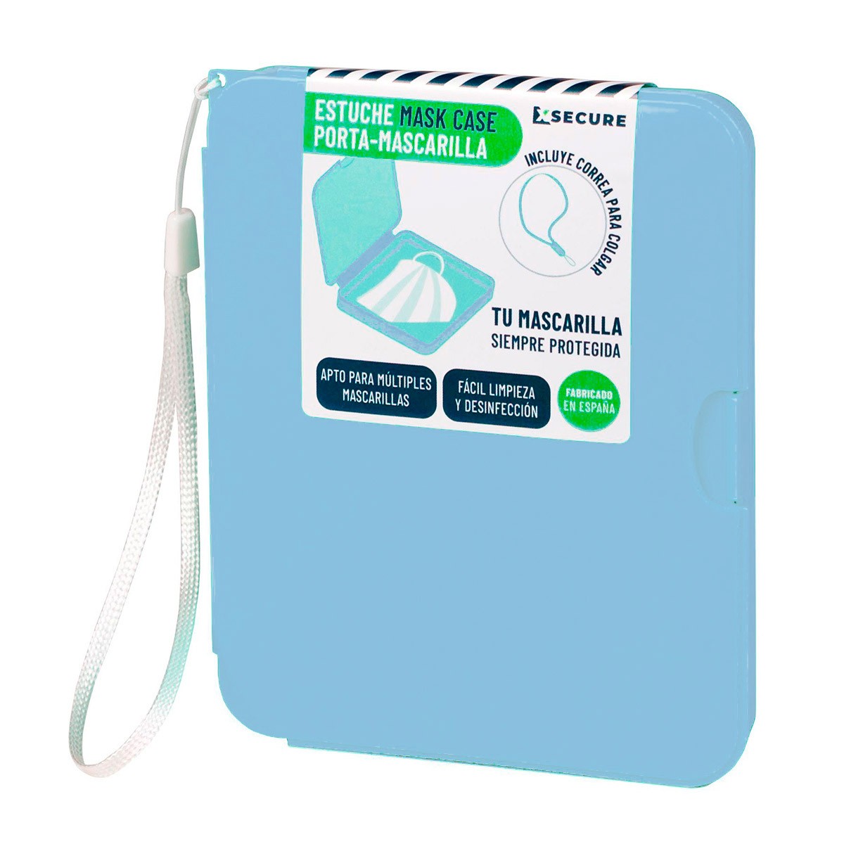 Imagen de Xsecure Estuche porta mascarillas azul