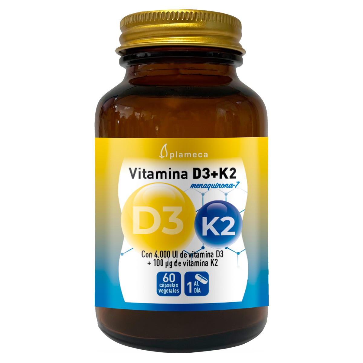 Imagen de Plameca vitamina d3+k2 60 cápsulas vegetales