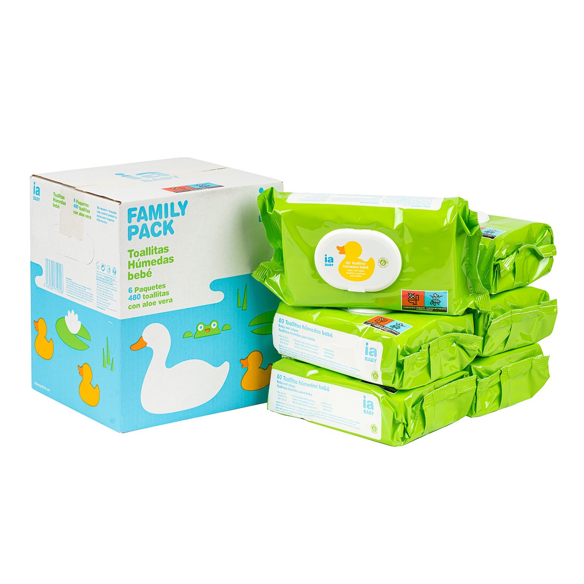 Imagen de Interapothek pack ahorro toallitas aloe vera 480uds