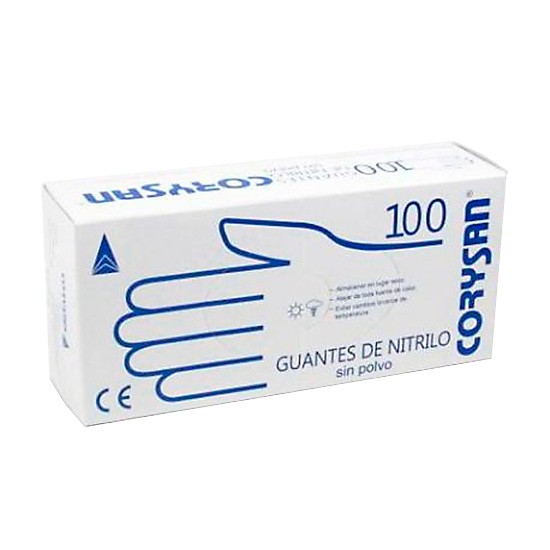 Imagen de GUANTES CORYSAN NITRILO T/GDE 100 UND.