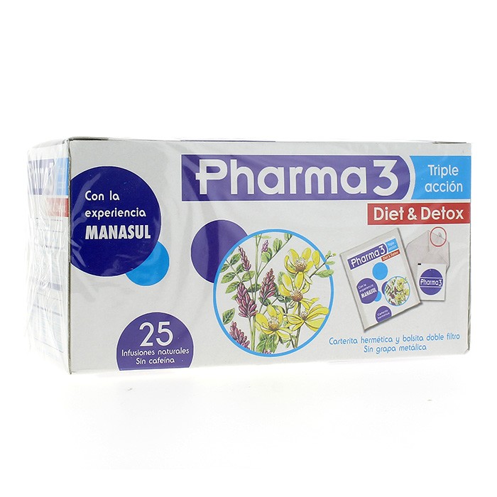 Imagen de PHARMA 3 DIET & DETOX 25 BOLSITAS