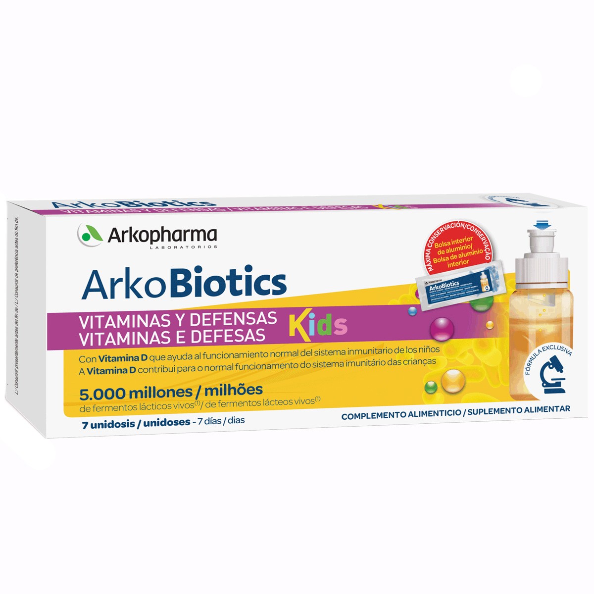 Imagen de ARKOBIOTICS VIT Y DEFENSAS NIÑOS 7 DOSIS