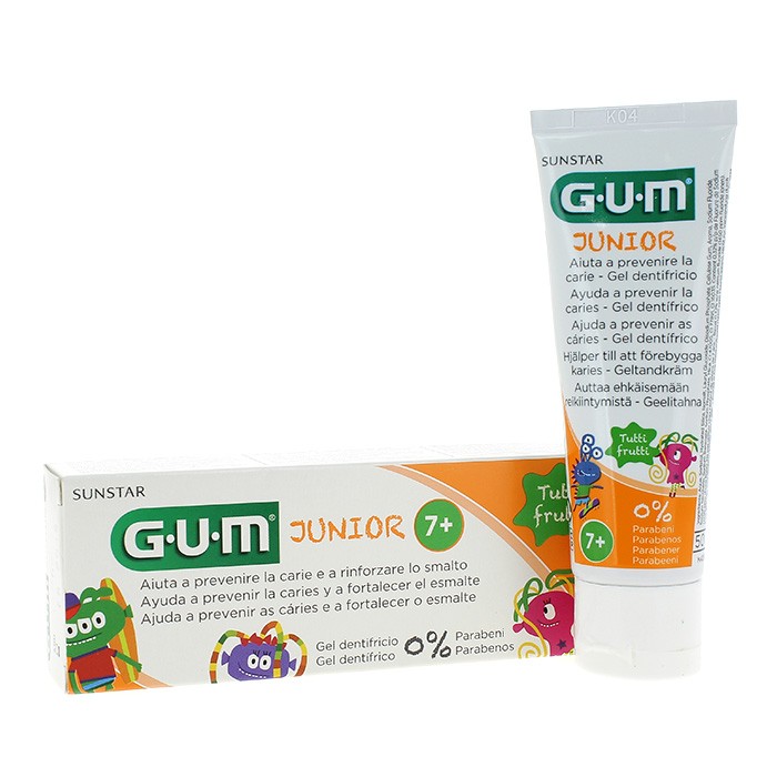 Imagen de GUM JUNIOR GEL DENTAL TUTTI FRU +7A 50ML
