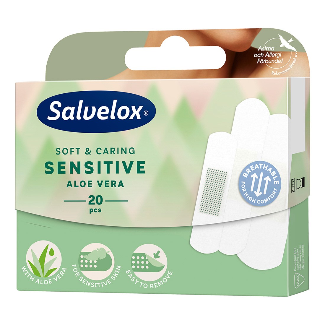 Imagen de SALVELOX SENSITIVE ALOE VERA 20 APOSITOS