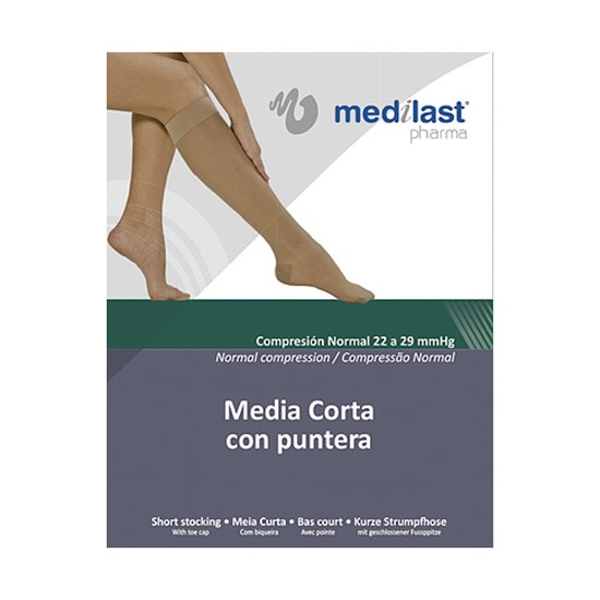 Imagen de Medilast Media Corta Extrafina Unisex Normal R/602 Talla XL beige