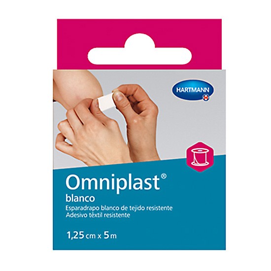 Imagen de Omniplast esparadrapo tela blanco 5mx1,25cm