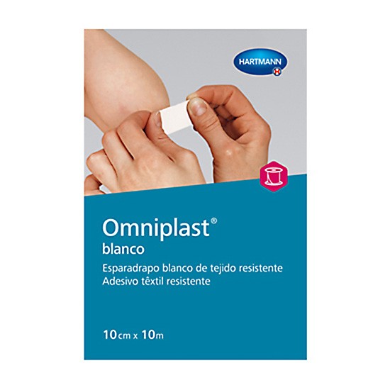Imagen de Omniplast esparadrapo tela blanco 10x10c