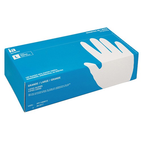Imagen de Interapothek guantes de látex empolvados talla L 100uds