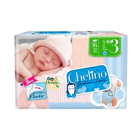 Imagen de Chelino pañal love t/3 4-10 kg 36u

