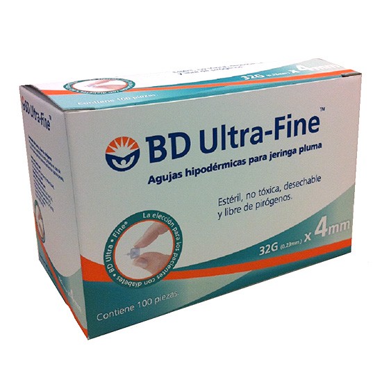 Imagen de Bd pluma insulina 4mm 100uds R.320211