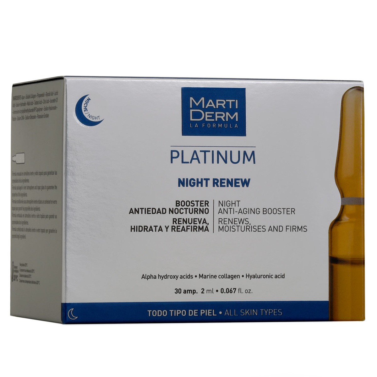 Imagen de MartiDerm Platinum Night Renew 30 ampollas