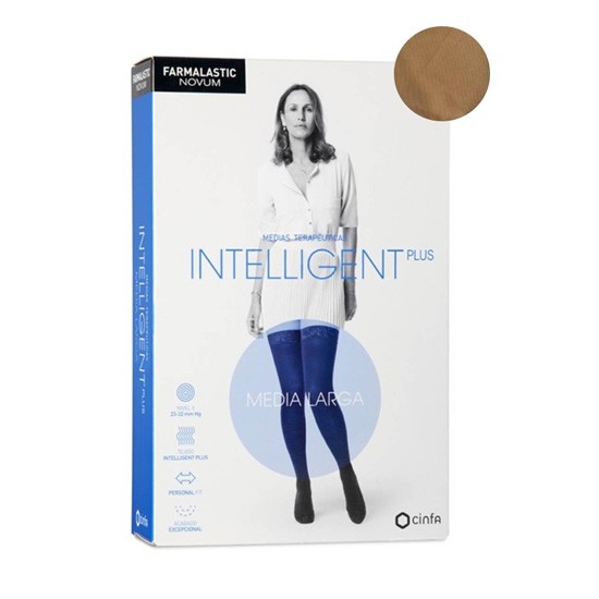 Imagen de Farmalastic Media Larga Novum Intelligent talla 3 canela