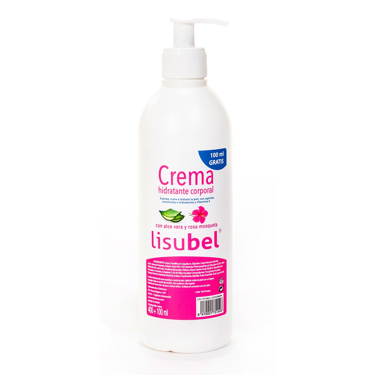 Imagen de Lisubel hidratante corporal crema 400ml