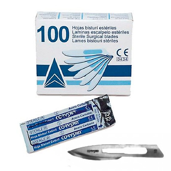 Imagen de HOJAS BISTURI CORYSAN ESTERIL N.18 100 U
