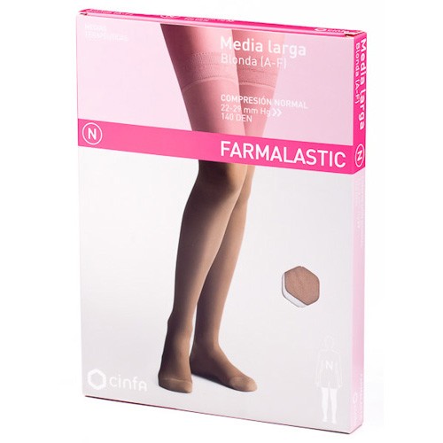 Imagen de Farmalastic Media Larga con Blonda Normal talla G camel