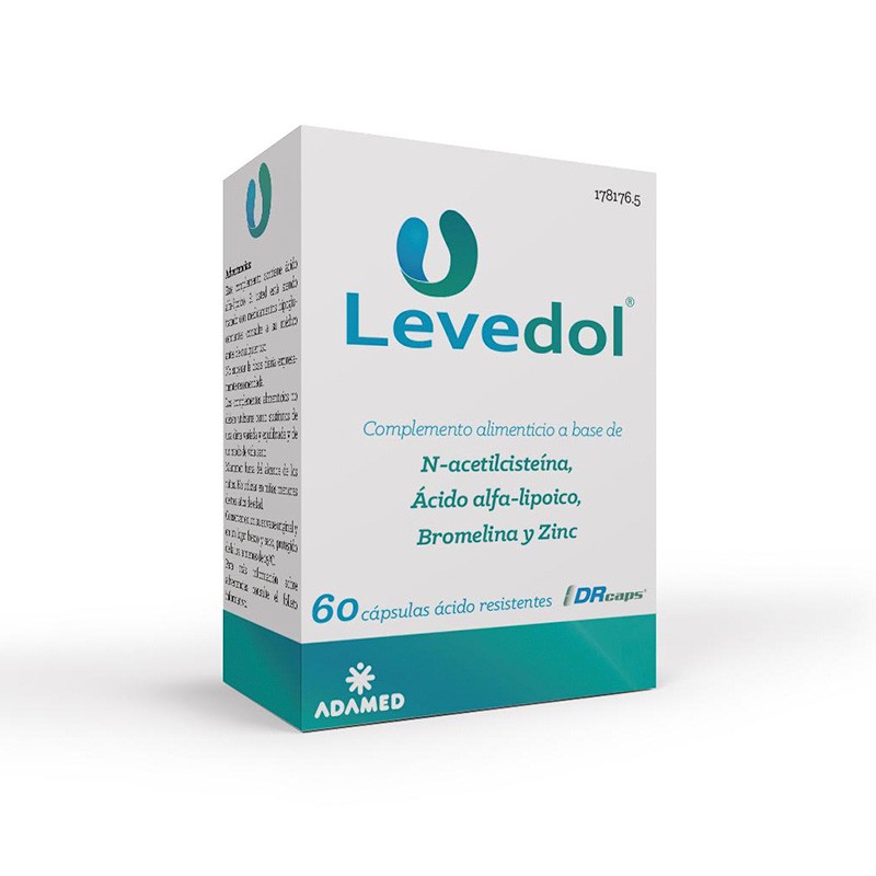 Imagen de LEVEDOL 60 CAPSULAS ACIDO RESISTENTES