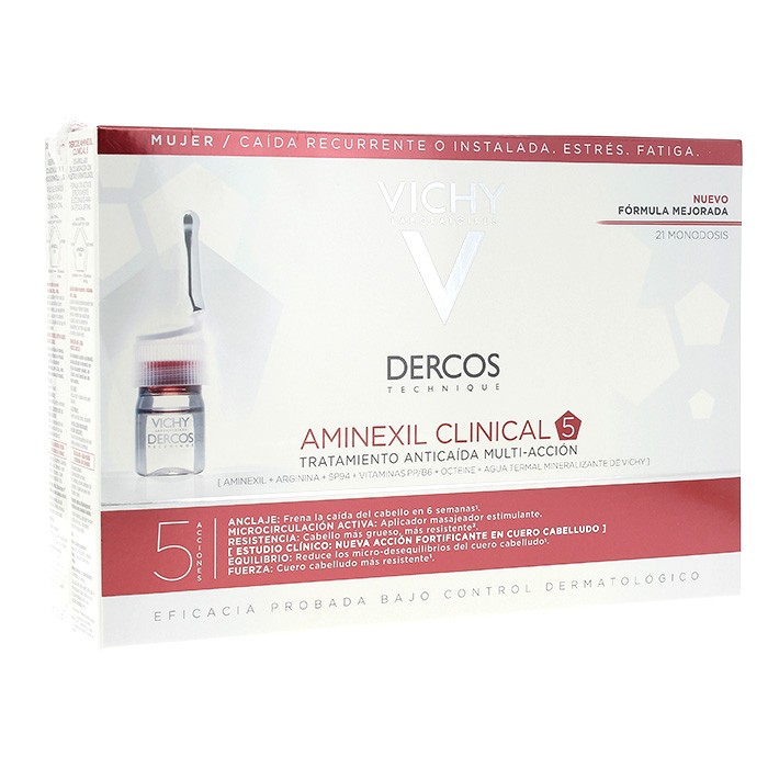 Imagen de Vichy Dercos Aminexil Clinical mujer 21 ampollas