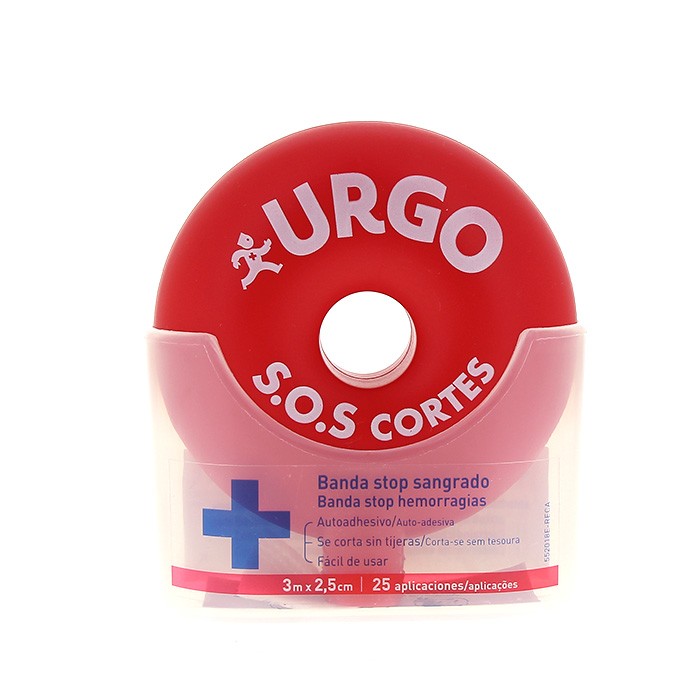 Imagen de Urgo Sos Cortes banda adhesiva stop sangrado 3mx2,5cm