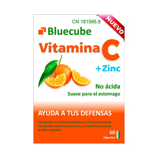 Imagen de Bluecube vitamina c + zinc 60 cápsulas