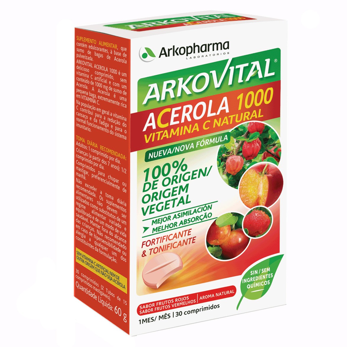 Imagen de Arkopharma Arkovital acerola 1000 vitamina C 30 comprimidos