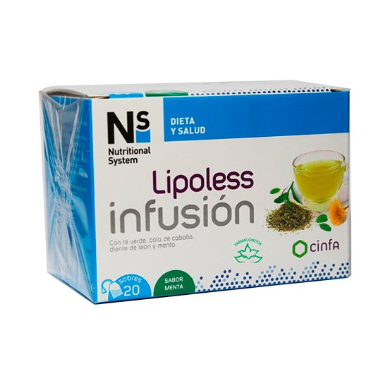 Imagen de N+S lipoless infusión 20 sobres menta