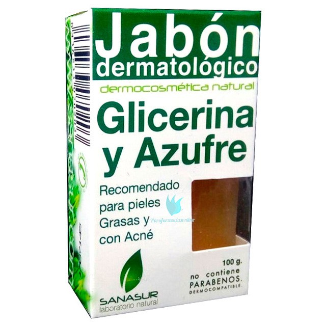 Imagen de Sanasur jabón glicerina y azufre 100 g