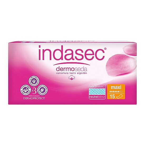 Imagen de Indasec dermoseda maxi 15 compresas