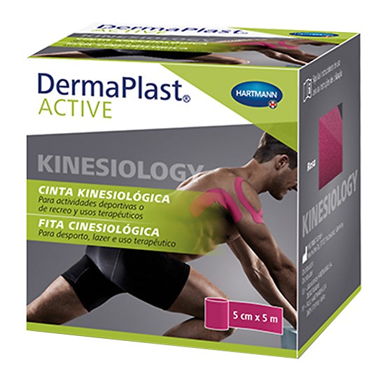Imagen de Dermaplast Active Cinta Kinesiológica Rosa 5cm x 5cm