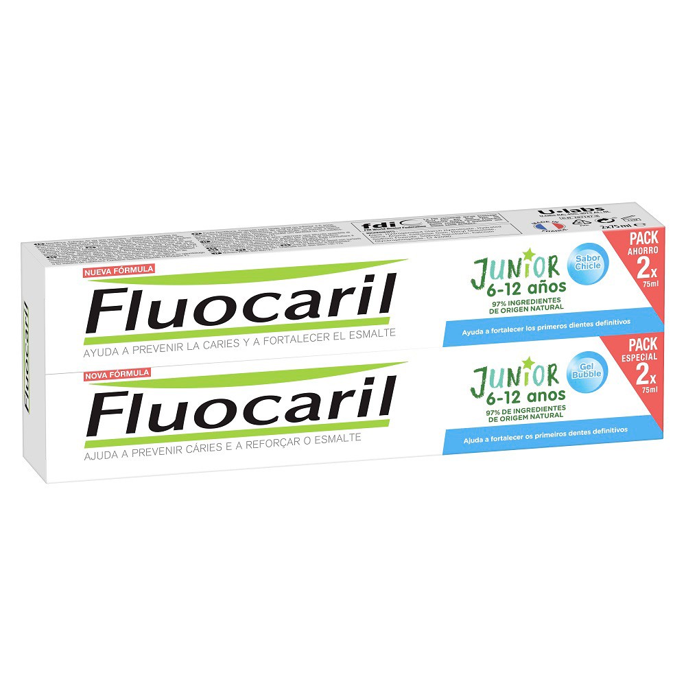Imagen de Fluocaril gel bubble junior 6-12 2x75ml