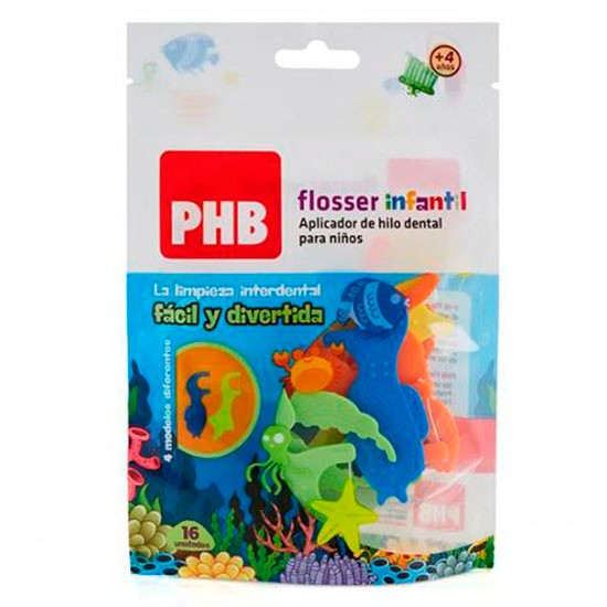 Imagen de PHB Flosser Infantil aplicador de hilo dental 16u