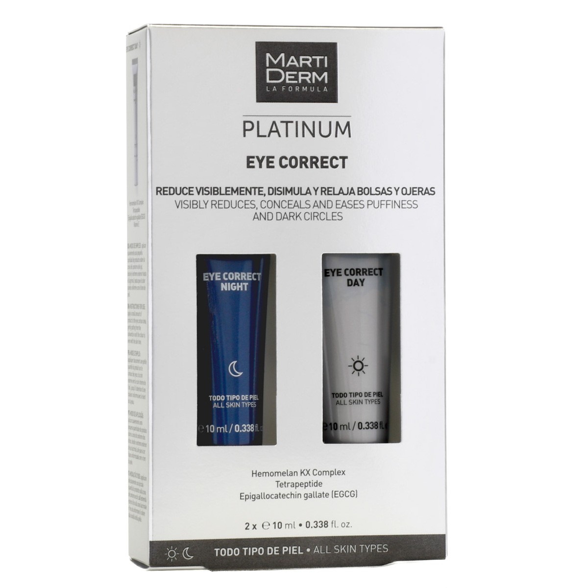 Imagen de MartiDerm Platinum Eye Corrector Día & Night 2 x 10ml