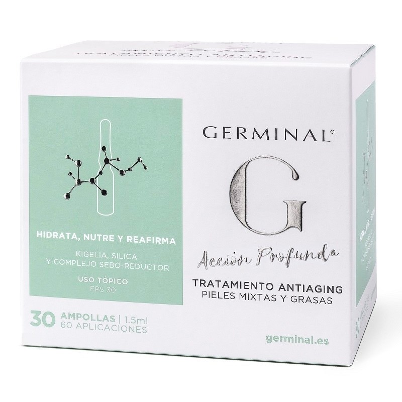 Imagen de Germinal Antiaging pieles mixtas y grasas 30 amp
