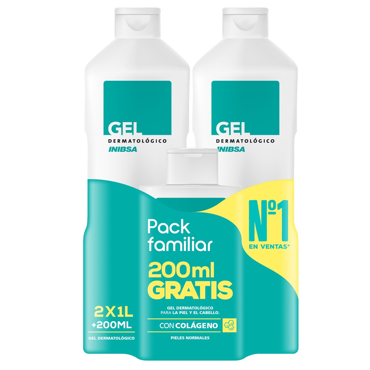 Imagen de Inbsa gel dermatologico familiar 2x1L