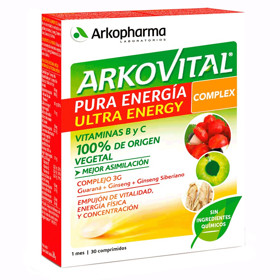 Imagen de Arkopharma Arkovital Pura Energía Ultra 30 comprimidos