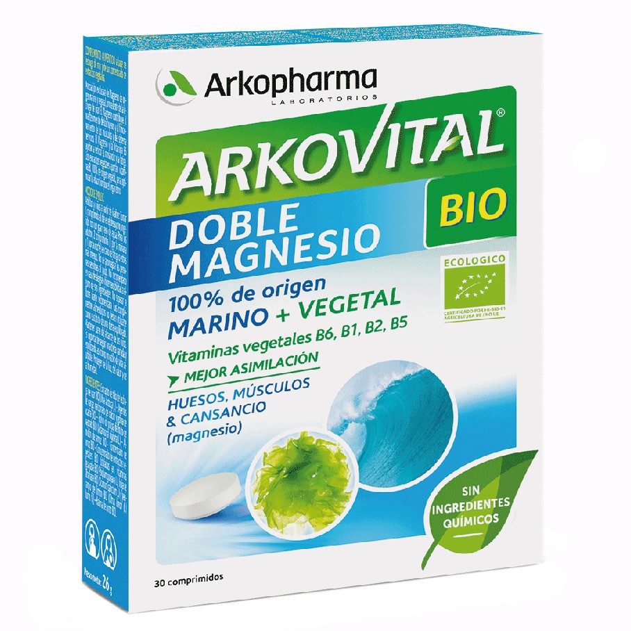 Imagen de Arkopharma Arkovital doble magnesio bio 30 comprimidos