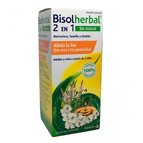 Imagen de Bisolherbal 2 en 1 jarabe sin azúcar 120ml