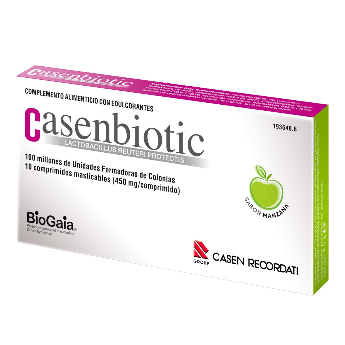 Imagen de Casenbiotic Manzana 10 comprimidos