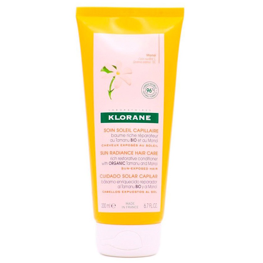 Imagen de Klorane bálsamo acondicionador reparador cuidado solar capilar 200ml