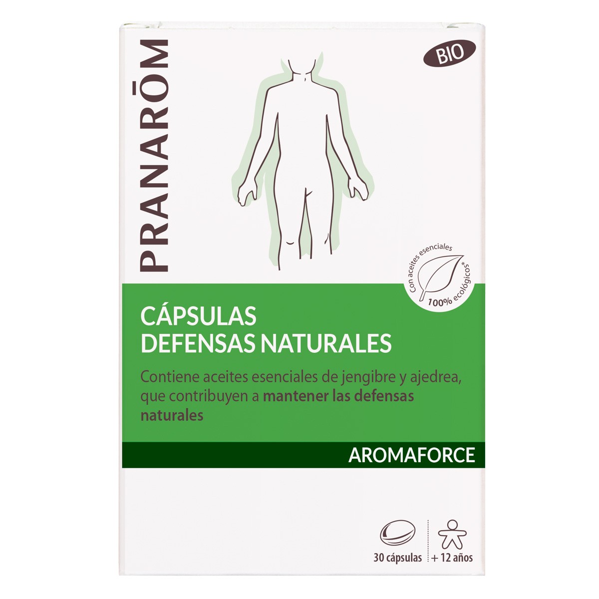 Imagen de Pranarom Aromaforce defensas naturales bio 30 capsulas