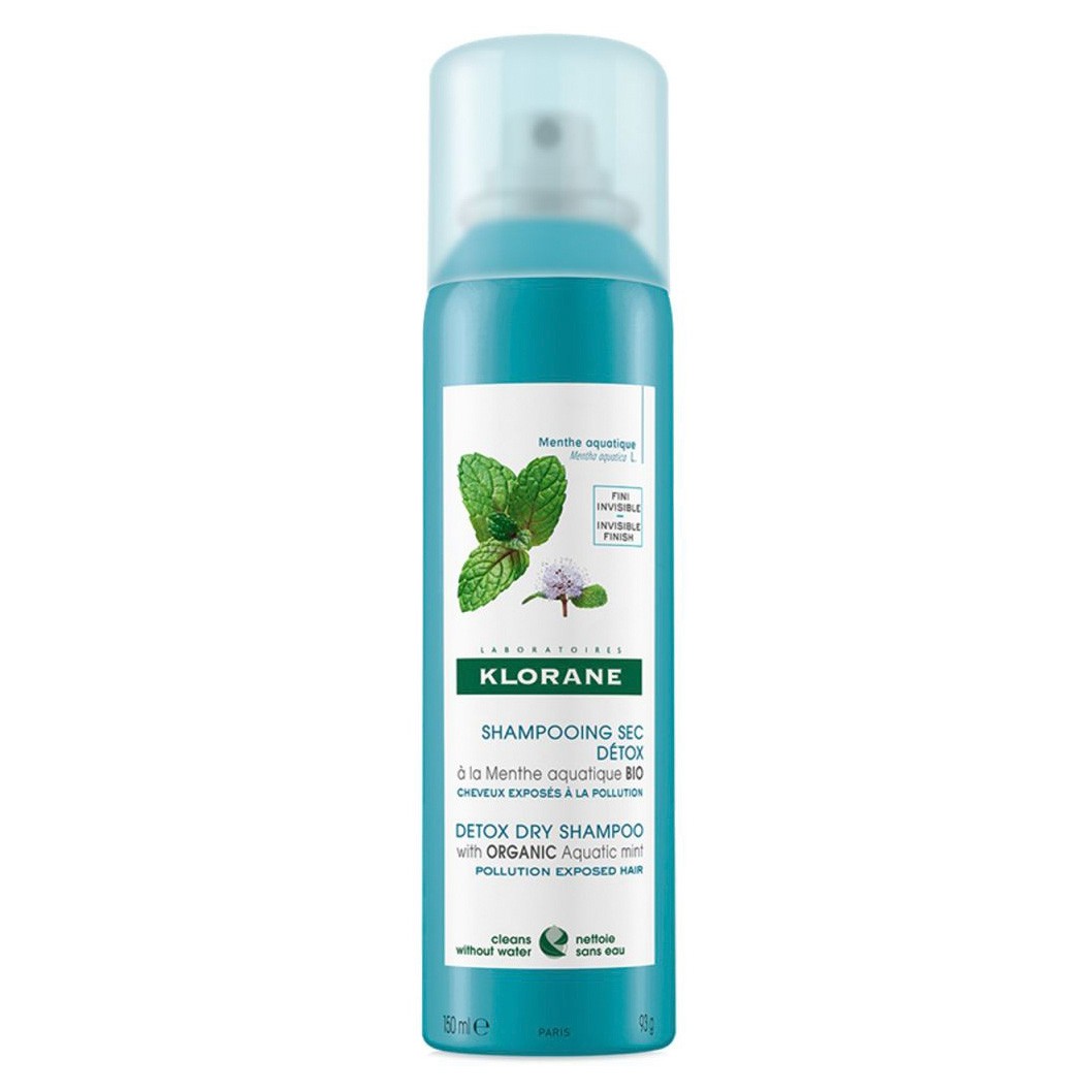 Imagen de Klorane champú seco detox de menta acuática bio 150ml