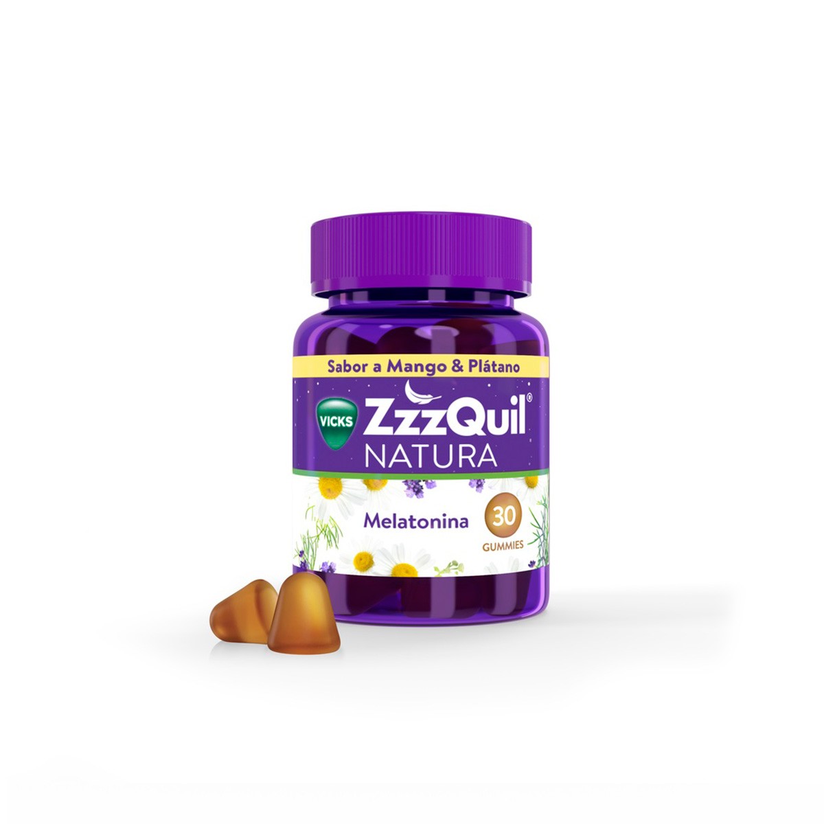 Imagen de ZzzQuil NATURA Gominolas de Melatonina 1mg y Valeriana 30u