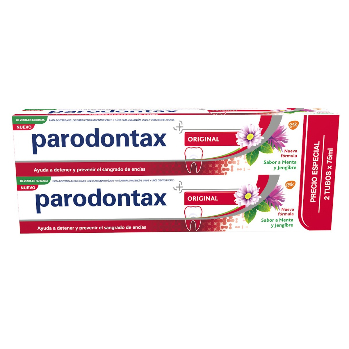 Imagen de Paradontax herbal original pack pasta dentrífica 2x75ml