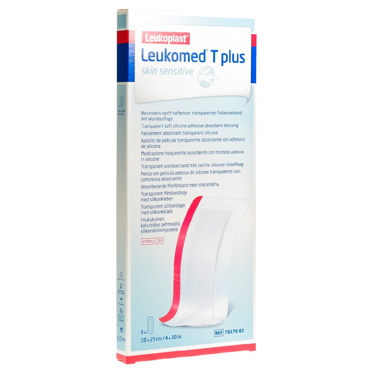 Imagen de Leukomed T Plus Skin Sensitiv 10cm x 25cm 5u