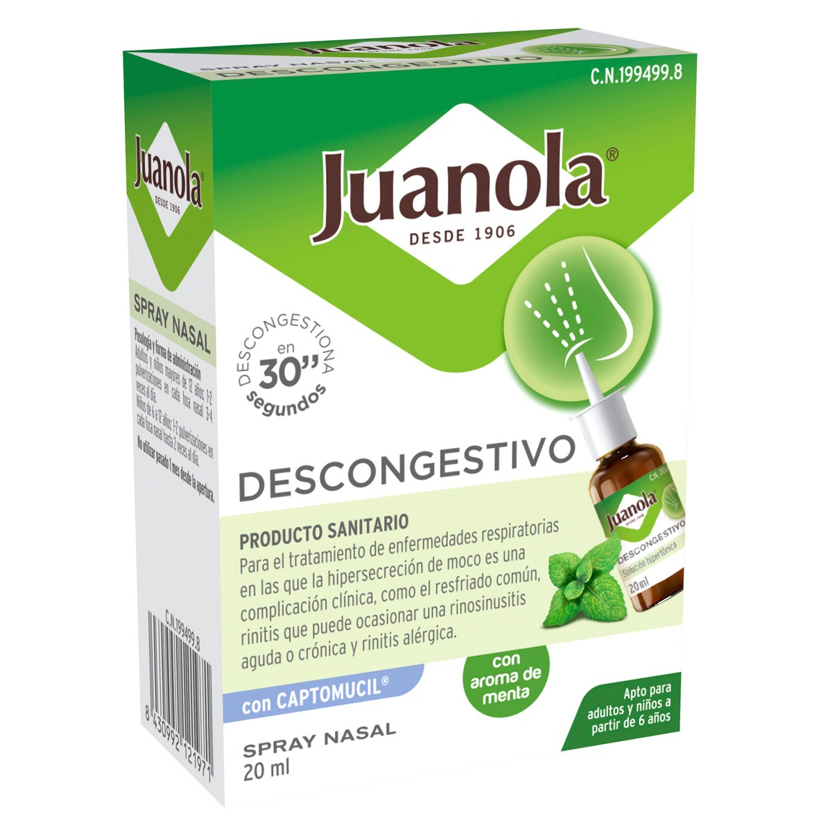Imagen de Juanola Descongestivo spray nasal 20ml