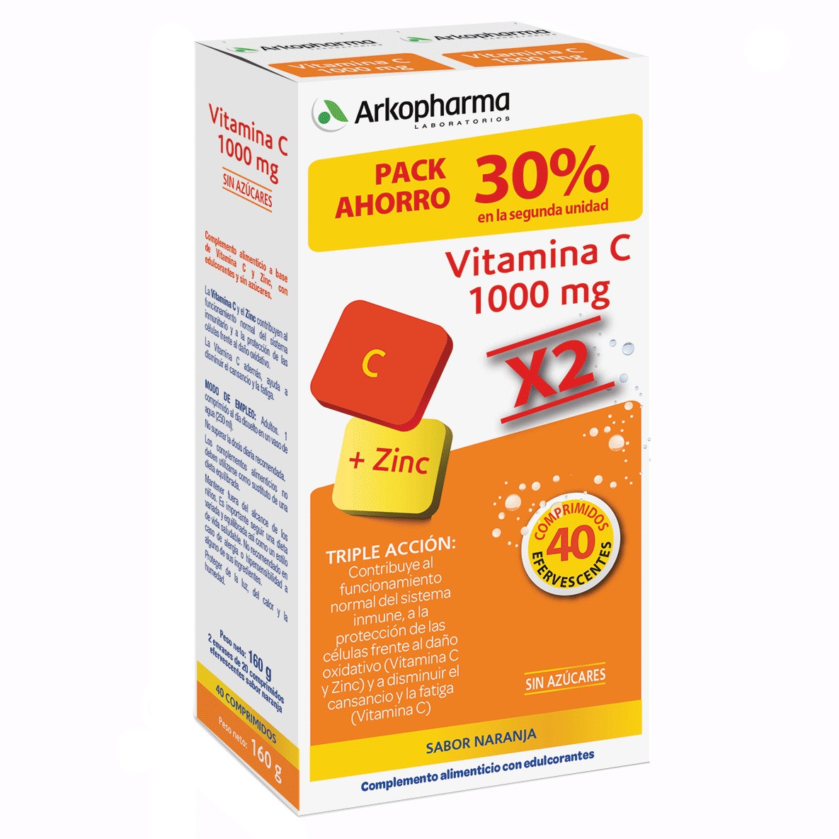 Imagen de Arkovital vit c 2x20 comp. Efervescentes