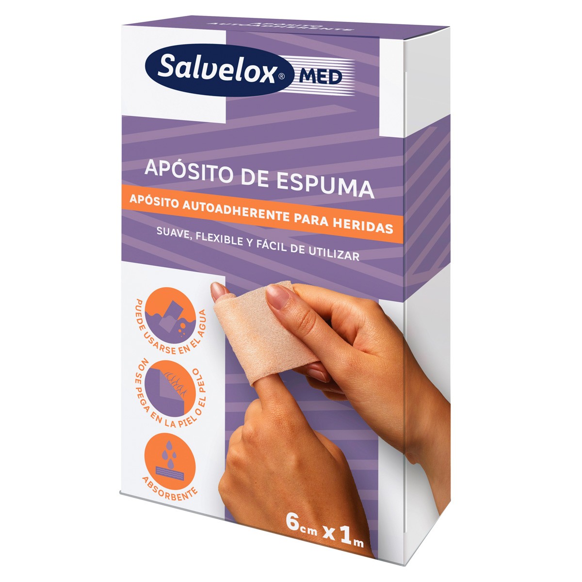 Imagen de Salvelox Med apósito de espuma 6cm x 1m