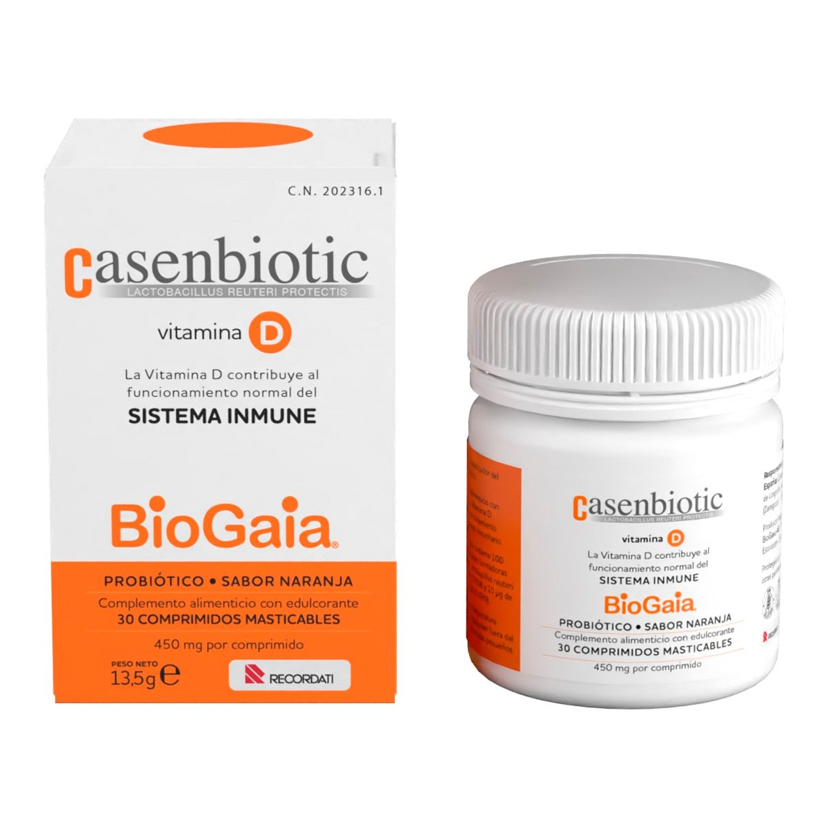 Imagen de Casenbiotic Vitamina D 30 comprimidos Masticables
