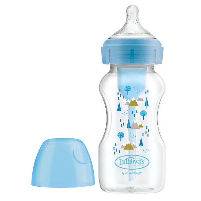 Imagen de Dr.Brown's biberón b/ancha azul bosque options 270ml